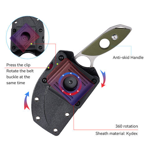 Mastiff Gears® Sanrenmu (SRM) S615 Full Tang Fixed Raptor Claw Knife w/Molded Polymer Sheath, 7", 8Cr13Mov Stainless Steel Mastiff Gears® Sanrenmu (SRM) S615 Full Tang Fixed Raptor Claw Knife w/Molded Polymer Sheath, 7", 8Cr13Mov Stainless Steel
