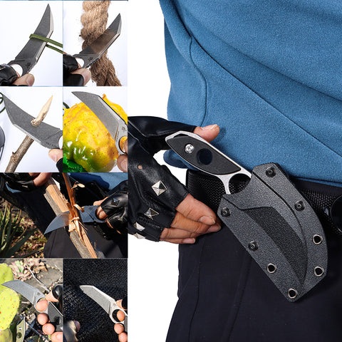 Mastiff Gears® Sanrenmu (SRM) S615 Full Tang Fixed Raptor Claw Knife w/Molded Polymer Sheath, 7", 8Cr13Mov Stainless Steel Mastiff Gears® Sanrenmu (SRM) S615 Full Tang Fixed Raptor Claw Knife w/Molded Polymer Sheath, 7", 8Cr13Mov Stainless Steel