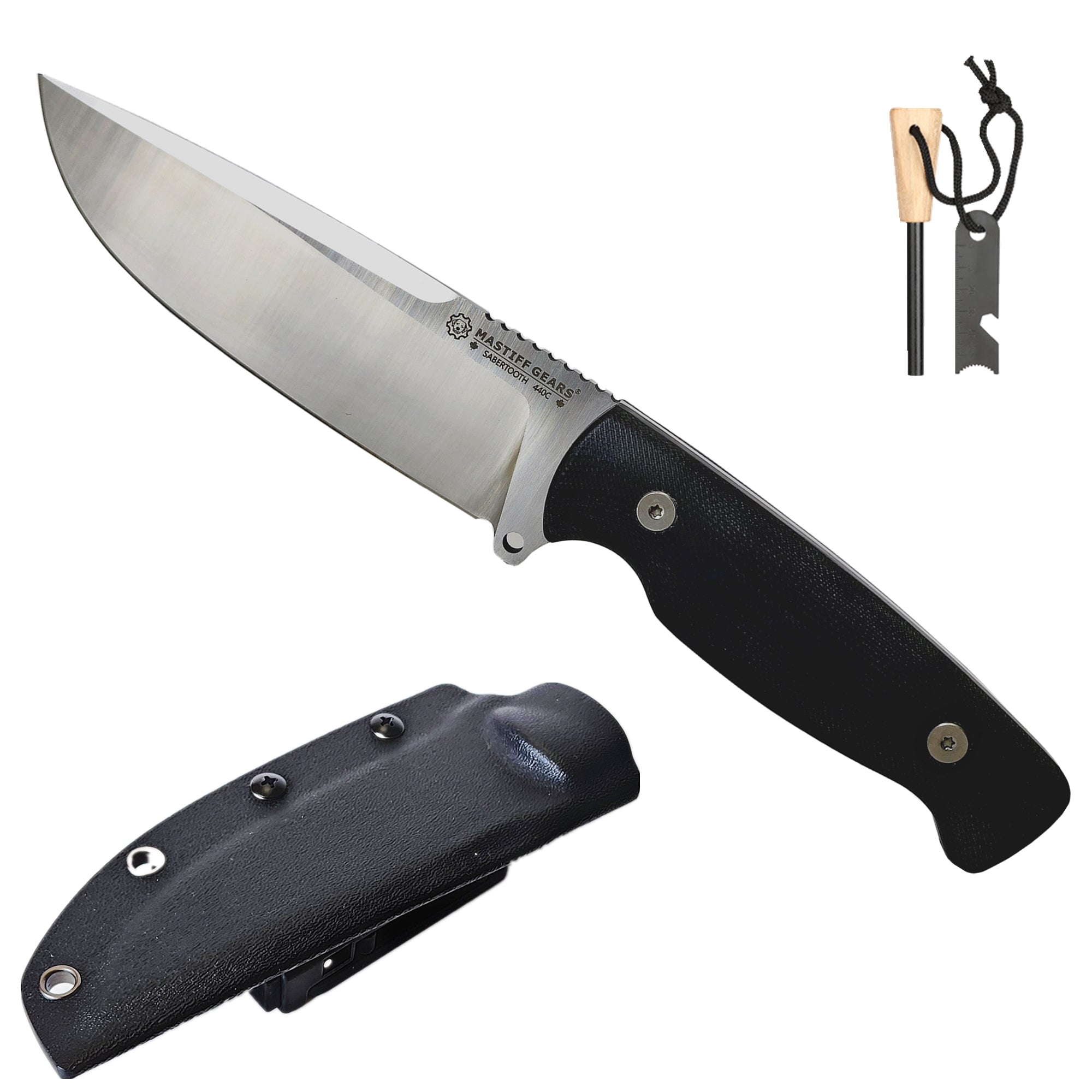 knife gear Mastiff Gears® 440C Stainless Steel Outdoor Survival Knife