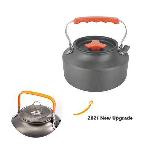 Portable Camping Cookware Set, Bundle with Coffee/Tea Pot, Camping Cutlery Set for Outdoor, Camping, Hiking, Backpacking, Picnic, BBQ Portable Camping Cookware Set, Bundle with Coffee/Tea Pot, Camping Cutlery Set for Outdoor, Camping, Hiking, Backpacking, Picnic, BBQ