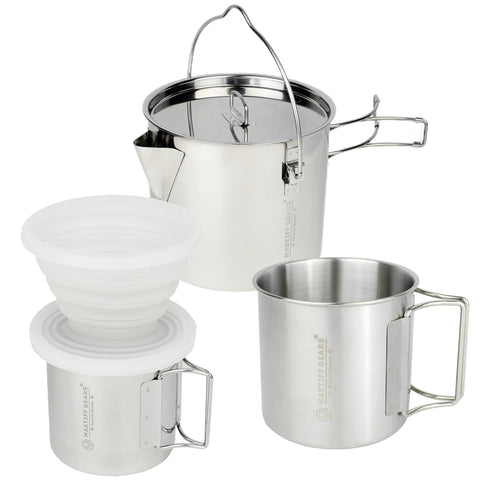 Mastiff Gears ® 304 (18/8) Stainless Steel (FDA Compliant) Camping Cup/Dripper Set (Coffee Dripper Set) Mastiff Gears ® 304 (18/8) Stainless Steel (FDA Compliant) Camping Cup/Dripper Set (Coffee Dripper Set)