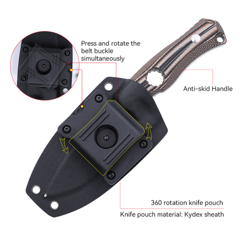 Mastiff Gears® Sanrenmu (SRM) S725P Full Tang Fixed-Blade Knife w/Molded Polymer Sheath Mastiff Gears® Sanrenmu (SRM) S725P Full Tang Fixed-Blade Knife w/Molded Polymer Sheath