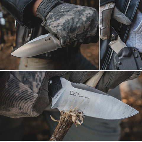 Mastiff Gears® Sanrenmu (SRM) S725P Full Tang Fixed-Blade Knife w/Molded Polymer Sheath Mastiff Gears® Sanrenmu (SRM) S725P Full Tang Fixed-Blade Knife w/Molded Polymer Sheath