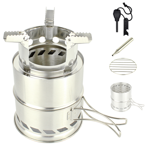 Mastiff Gears® Lightweight Camping Stove, Stainless Steel Backpacking Stove (Small-5.25 Diameter)
