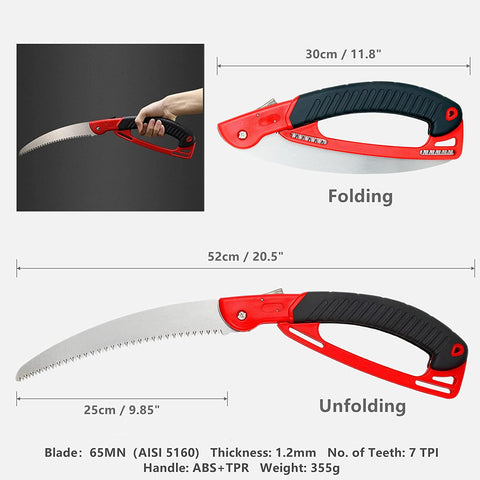 Mastiff Gears ® All-Purpose Camping Saw Hand Pruning Saws 250 MM Curved Saw