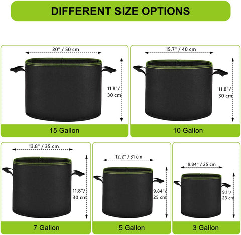 Mastiff Gears® Grow Bags, Durable Fabric Pots, Plant Pots Mastiff Gears® Grow Bags, Durable Fabric Pots, Plant Pots