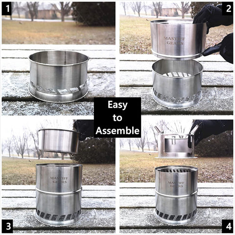 Mastiff Gears® Lightweight Camping Stove, Stainless Steel Backpacking Stove (Big, 7.87 Diameter) Mastiff Gears® Lightweight Camping Stove, Stainless Steel Backpacking Stove (Big, 7.87 Diameter)