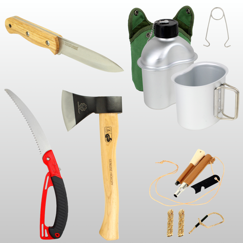 MASTIFF GEARS 5-Piece Bushcraft Starter Kit | Best Gift for Dad, Husband & Outdoor Lovers
