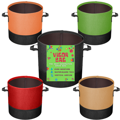 Mastiff Gears® Vigor Bag Smart Fabric Grow Bag – Water-Saving, Even Moisture, Deep Root Growth | High-Yield Planter with Water-Guard Liner & Bottom Aeration