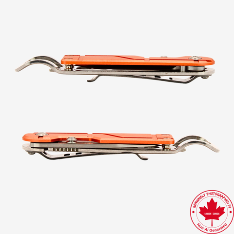 Sanrenmu 6027 Folding Pocket Knife with Bottle Opener, 2” 8Cr14MoV Blade, Safety Liner Lock, Lightweight EDC Utility Knife for Outdoor Camping Office (Orange)