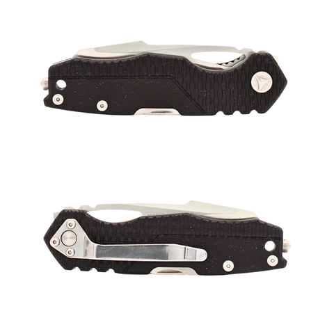 Enlan EL19A Multifunction Rescue Knife, 3.19" 8Cr13MoV Blade, 3 Independent Liner Locks, Seatbelt Cutter Window Breaker EDC Pocket Knife