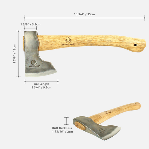 Mastiff Gears® Orcish Axe, Wooden Handle Hatchet