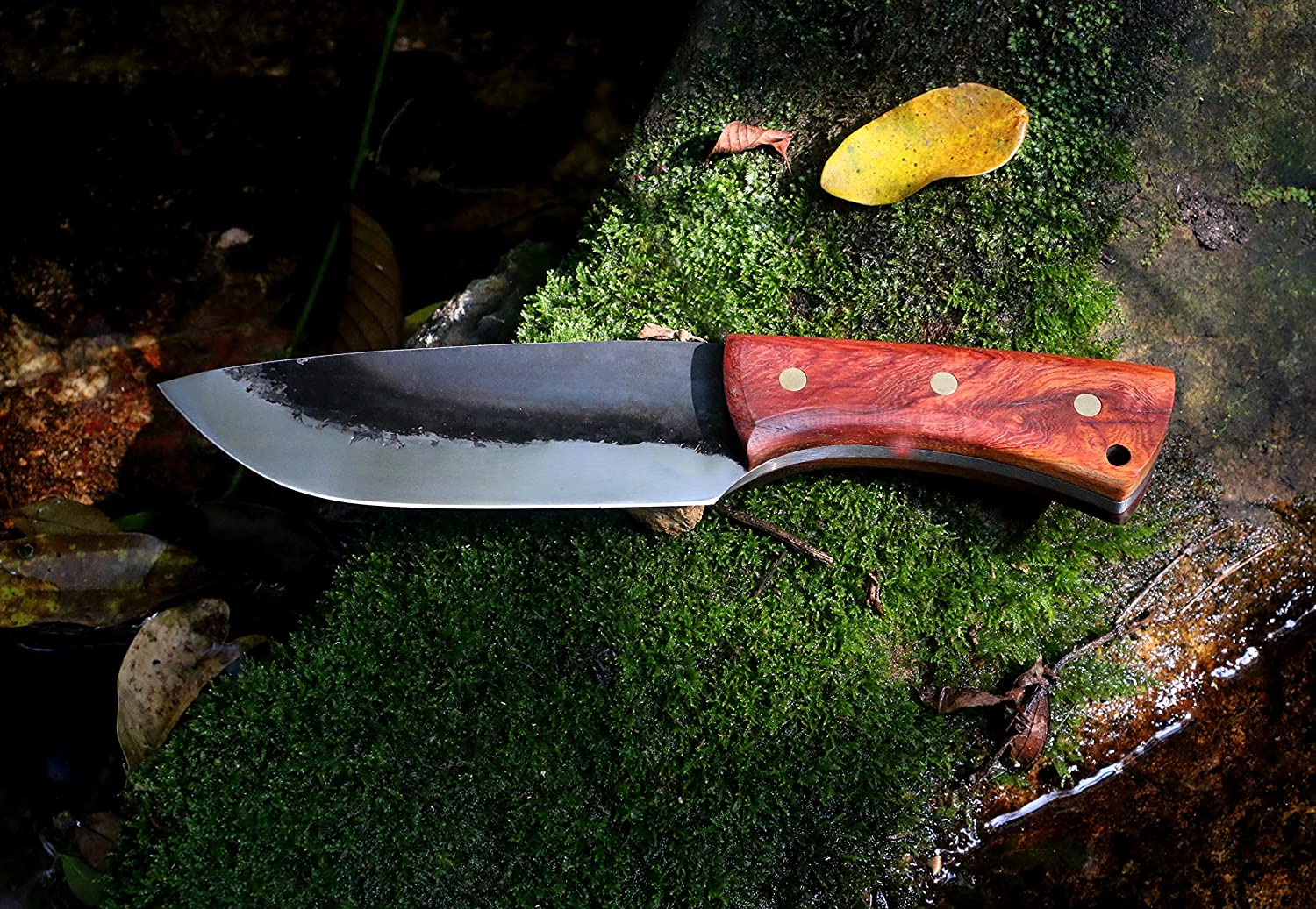 Bushcraft Knife Hand Forged Survival Gear Fixed Blade Knife With Sheath  Full Tang Knife Camping Gear Cooking 